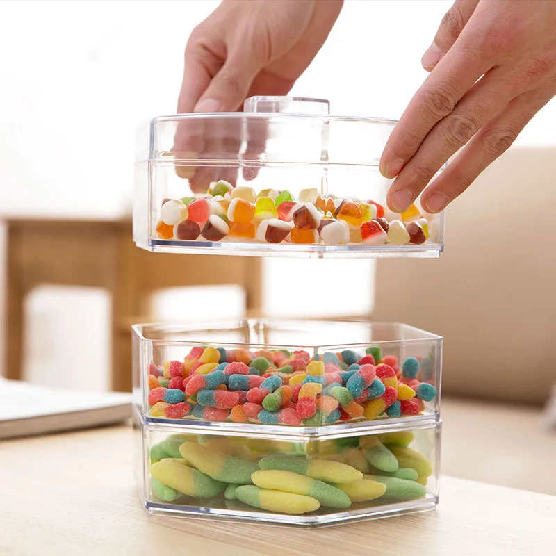 Пластиковый многослойный поднос для сушеных фруктов, домашний поднос для закусок, гостиная с конфетами, покрытый поднос для семян дыни, коробка для сушеных фруктов