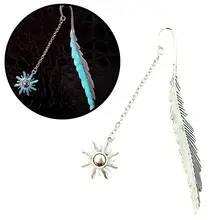 Светящийся Солнечная наклейка-закладка для чтения производитель Закладка-перо Канцтовары медные закладки креативный подарок закладки для книг