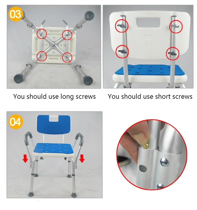 Стул для ванной Противоскользящий стул для ванной для беременных женщин алюминиевый стул для ванной для пожилых людей или людей с ограниченными возможностями