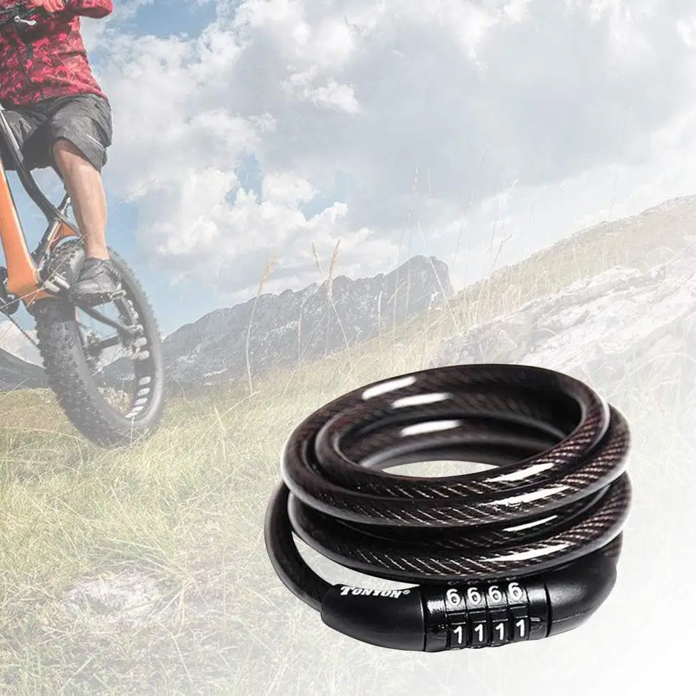

Dropshipping Code Password Bike Combination Lock Bike Cable Lock Tough Security Coded Steel Wiring Bicycle Safety Lock