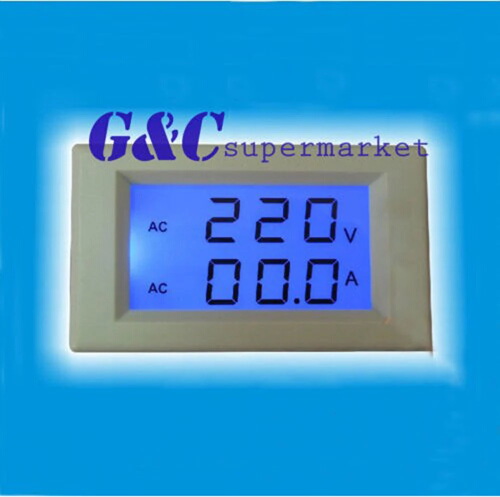 

AC 300V 50A Dual LCD Digital Voltmeter Ammeter Voltage AMP BLUE backlight