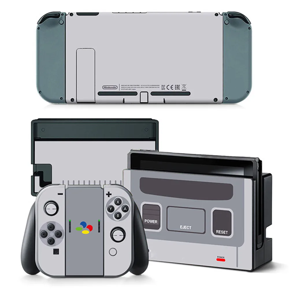 

Vinyl Skin Protector Sticker Limited Machine for Nintend Switch NS Console + Controller + Stand Holder Protective Film Gray