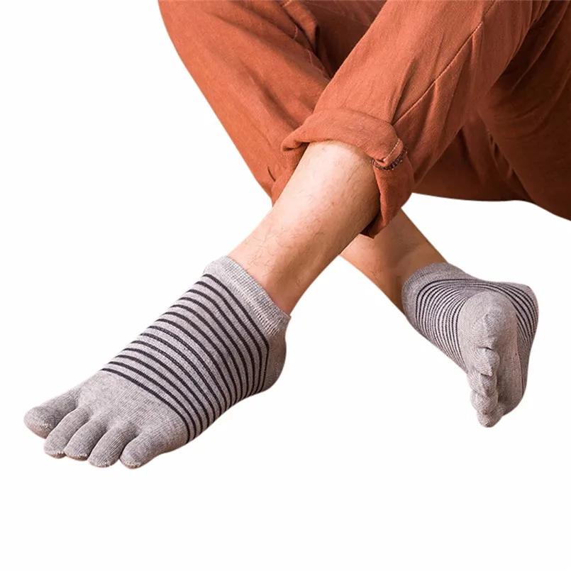 Men's Five Toe Cotton Socks Pure Sports Trainer Running Finger yoga Socks Breathable Sportswear Accessories  #3S05 (1)
