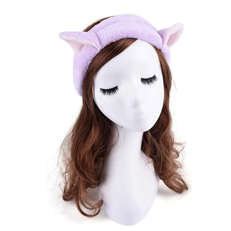 Lovely Cat Ears Headbands Women Girls Makeup Face Washing Headband