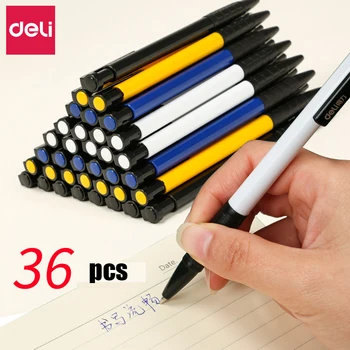 

Deli 36pcs/pack blue Ballpoint Pen 0.7mm Pressed Ballpoint Pen Plastic Ball Pen School Student Stationery Office Supplies