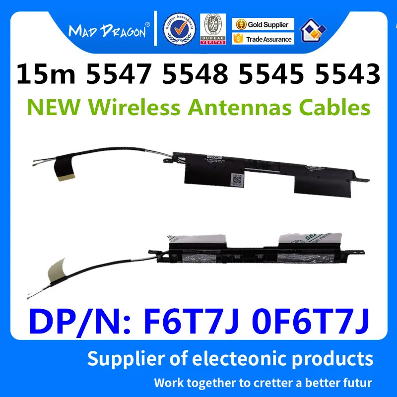 LOUCO DRAGÃO Marca Laptop novo Sem Fio WiFi Antenas Para Dell Inspiron 15 m 5547 5548 5545 5543 F6T7J 0F6T7J Wi fi cabo Antenas|Cabos de computador e conectores| - AliExpress