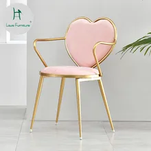 Луи Мода Ресторан Кофейня молоко чай Досуг стул чистая красная современная простая форма сердца косметика