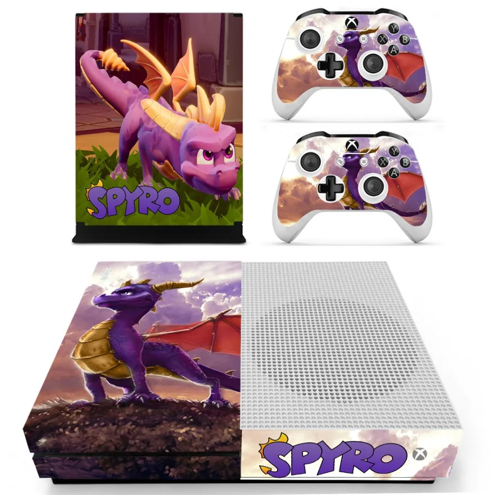 Наклейка Spyro The Dragon Skin для Xbox One S консоль и контроллеры тонкая наклейка кожи s