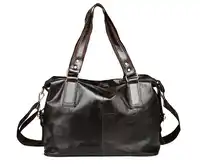 Nesitu Vintage Dark Coffee Color Real Genuine Leather Women Handbags Cowhide Woman Totes Women Message Bags #M158