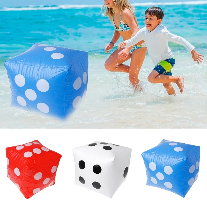 

PVC 40cm Giant Inflatable Dice Beach Garden Party Game Outdoor Children Kid Toy Stage Prop Group Game Tool-m22