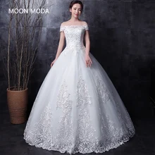 long half sleeve muslim lace wedding dress high quality 2018 bride simple bridal gown real photo