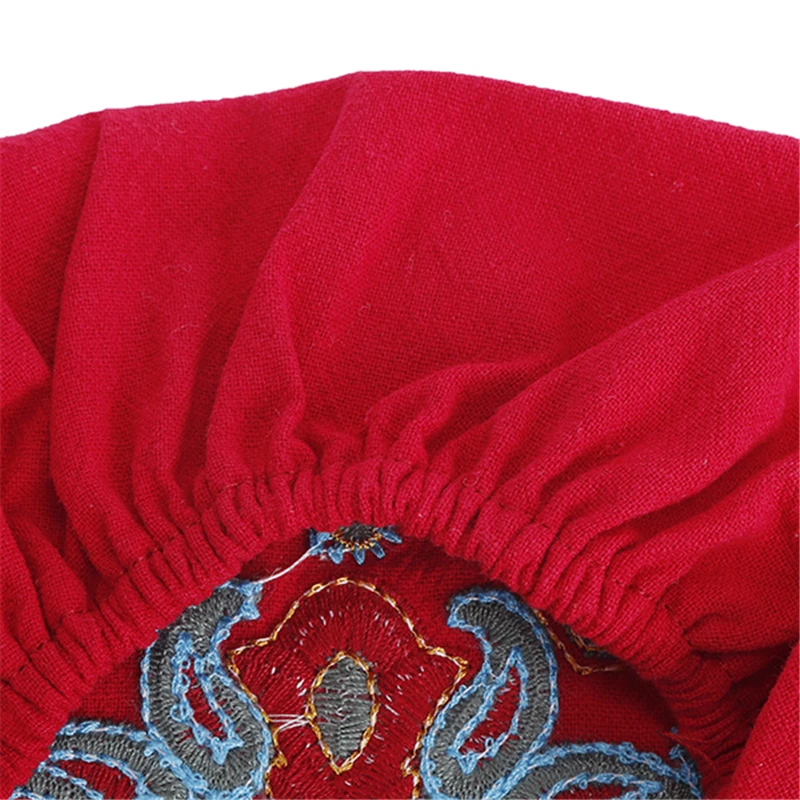 Lesov Bohemia Beanies летняя шапка женская с вышивкой Этническая Хлопковая шапочка Повседневная эластичная дышащая винтажная Кепка тюрбан s Gorros