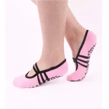 Женские Профессиональные Нескользящие хлопковые бандажные спортивные носки для йоги, пилатеса, балетные чешки, мягкие удобные женские носки