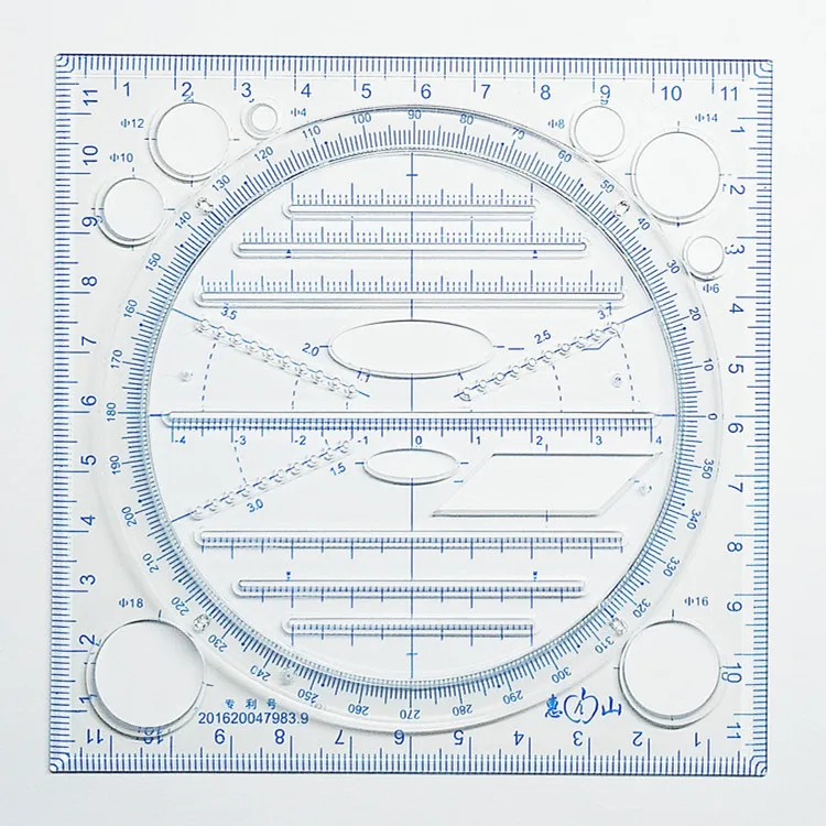 

A New Multifunctional Drawing Million ruler Drawing Instrument For Middle School Students Rule Function Parallel Elliptic Templa
