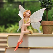 Smallsweet Resin Pastoral Fairy Figurines & Miniatures Home Decoration Accessories Vintage Home Decor Fairy Garden Miniatures