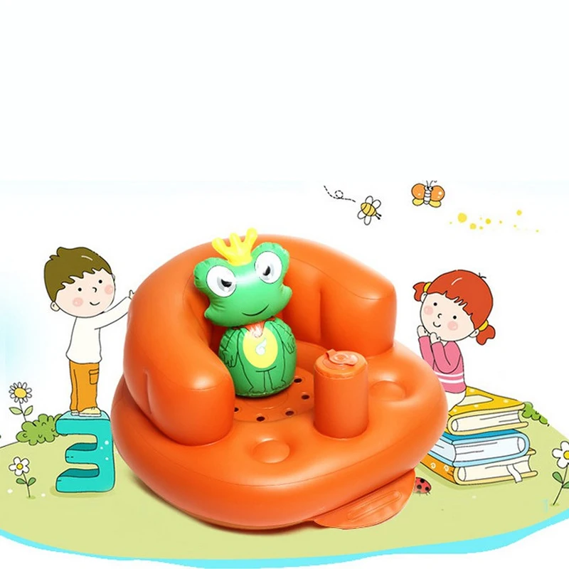 Baby Inflatable Chair Travel Home Indoor Baby Shower Seat Kids Sofa Soft Bowl Chair Newborn Child Armchair Bathtub Portable Seat