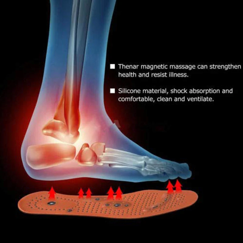 Elino магнитотерапевтические стельки для похудения, для мужчин и женщин, для похудения, акупрессура, стельки для обуви, гелевые массажные стельки для ног, забота о здоровье, внутренние подушечки