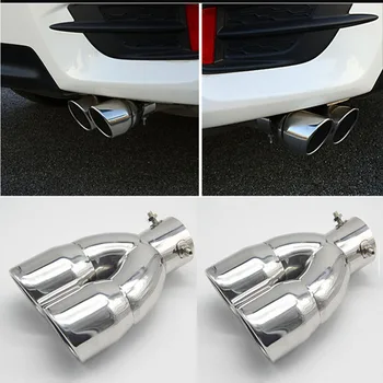 

For Honda Civic 4dr Sedan 2016-2018 Stainless Tail Pipe Exhaust Pipe Cover 2pcs