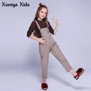 

Kseniya Kids Clothes Autumn Winter Girls Clothing Sets Solid Cotton Long Sleeve T-shirt+Overalls 2 Piece Set Girl Clothing Brand