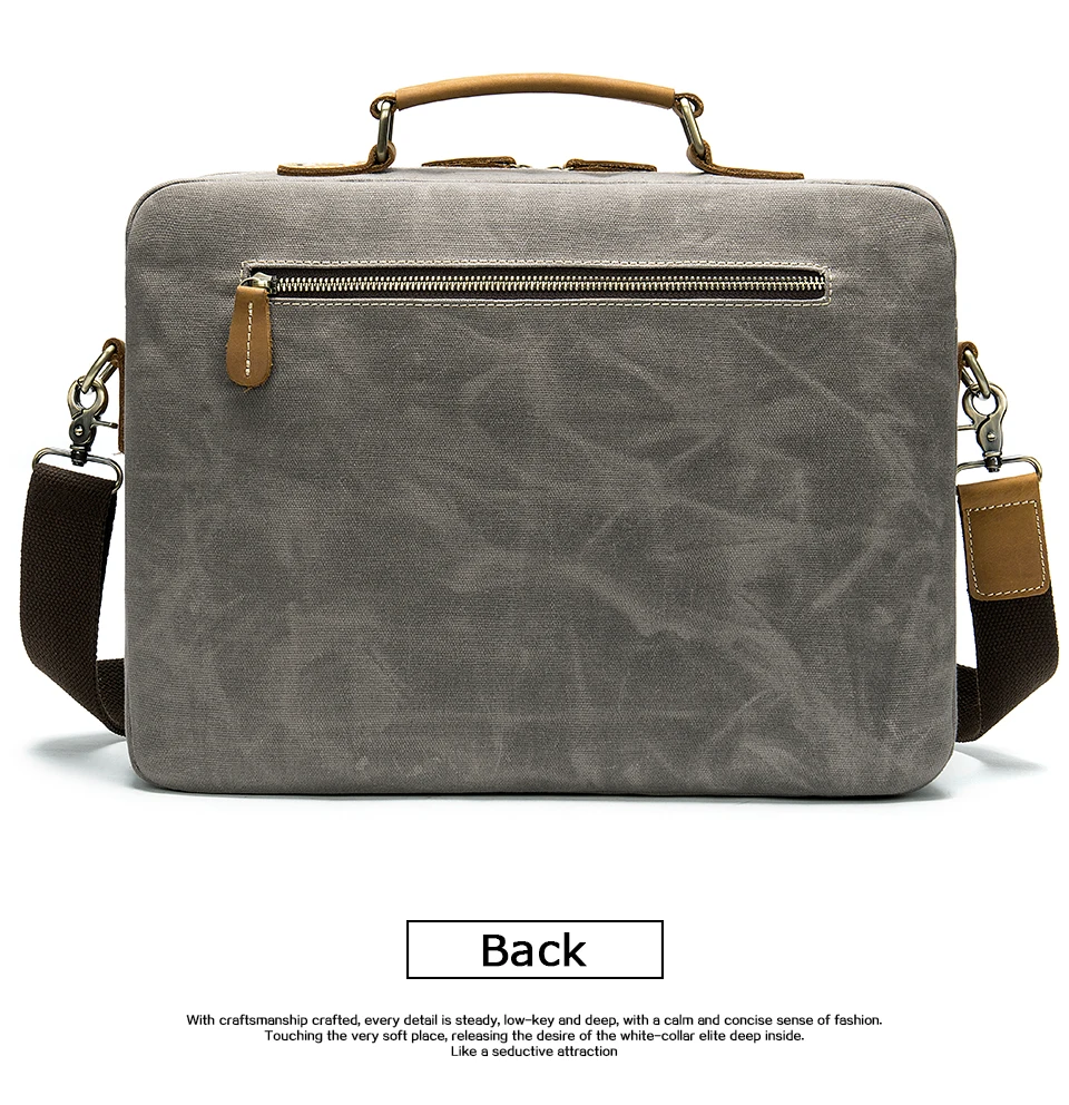 9 canvas men's briefcase bag office laptop bag mens briefcase messenger bags for men business men's 13.3' computer bags