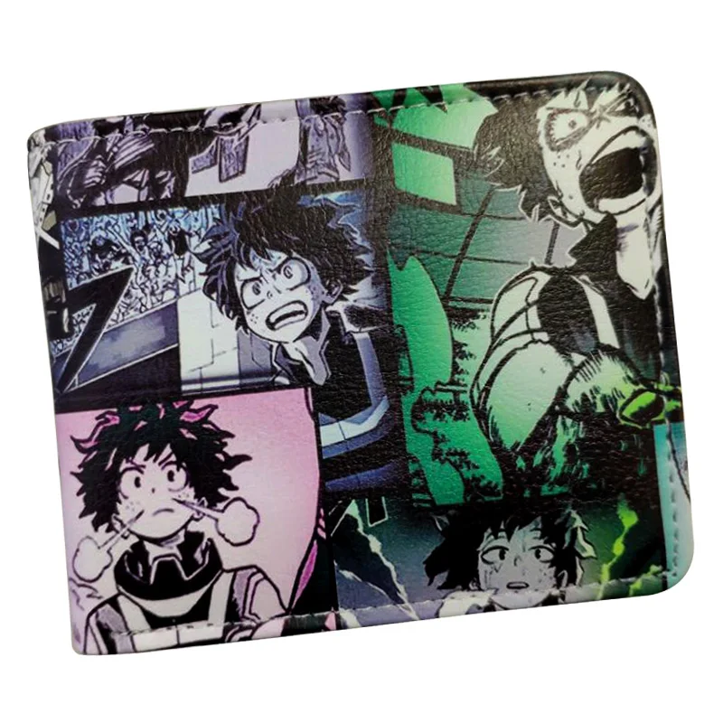 

wallet anime My Hero Academia Izuku Midoriya Character Wallet With ID window Zipper coin pocket Credit card slot
