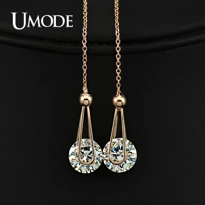UMODE Серьги с швейцарскими фианитами 2 карата JE0229A|long drop earrings|long earringsdrop earrings |