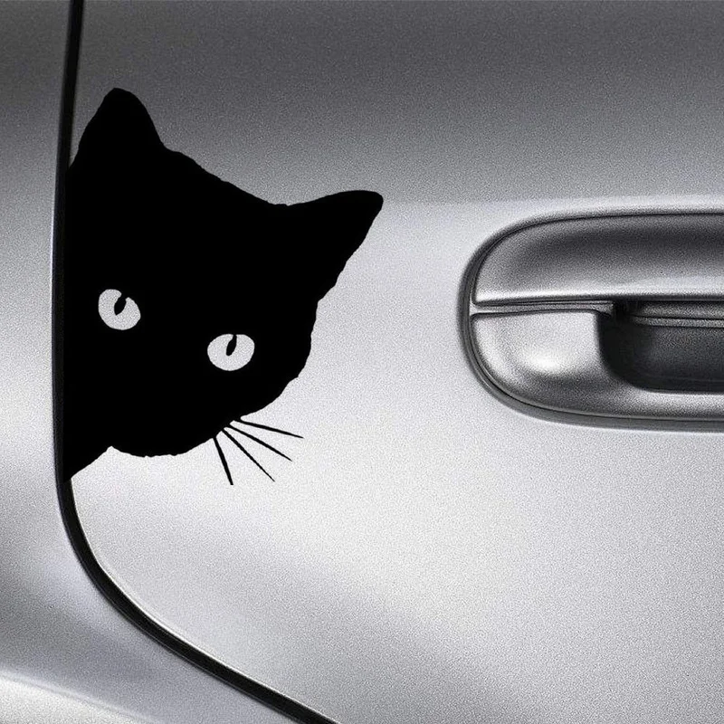 

Car Stickers 1PC 12*15CM Cat Face Gaze Cat Side Face Peek Car Door Sticker Pet Auto Decal Motorcycle Decorative Sticker