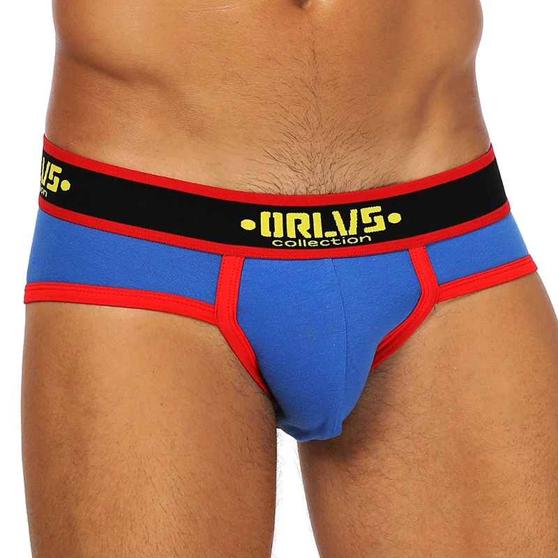 ORLVS сексуальное мужское нижнее белье Cueca Masculina Slip Мужское мужские трусы из хлопка
