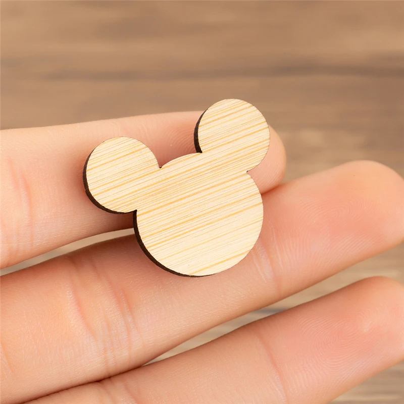

Yiustar Cartoon Backpack Wood Badges Mickey Decoration Badge for Clothes Mouse Pin Brooch women's clothing & accessories Jewelry