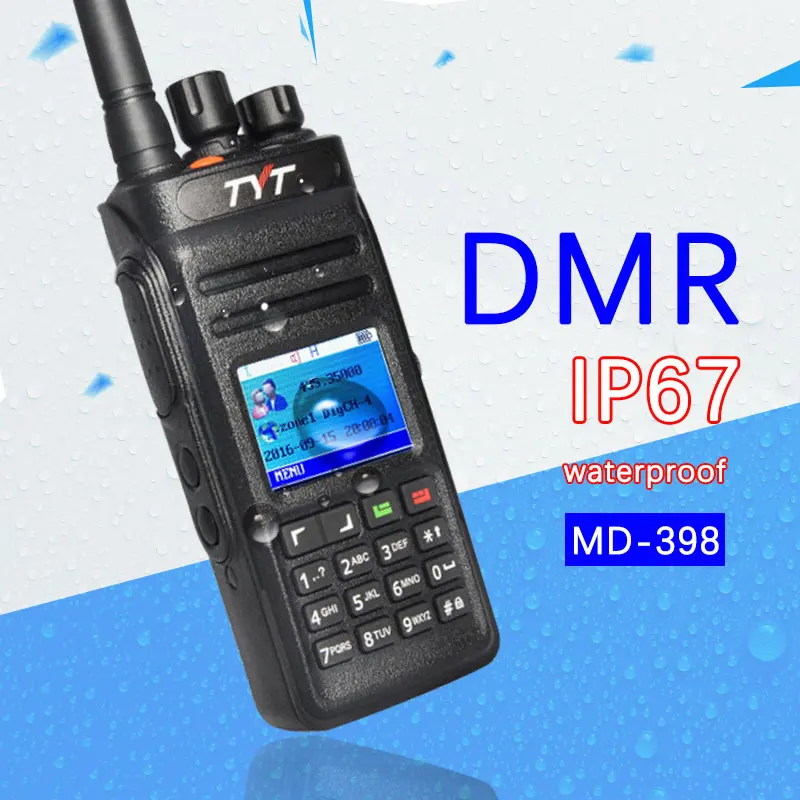 Применимая TYT MD398 цифровая рация ПМР Водонепроницаемая IP67 двухсторонняя