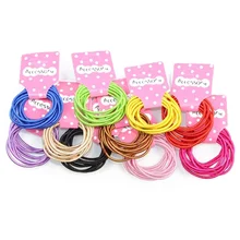 Новинка, распродажа, 50 шт., маленькие аксессуары для волос для маленьких девочек, резинки для волос, галстуки на резинке, 10 цветов
