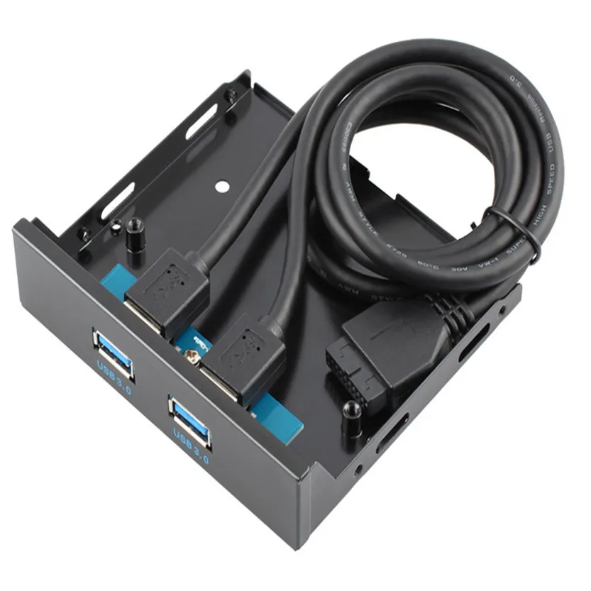 Сверхскоростная Передняя панель USB 3 0 5 дюйма с 2 портами Hub Jun21 #2| |