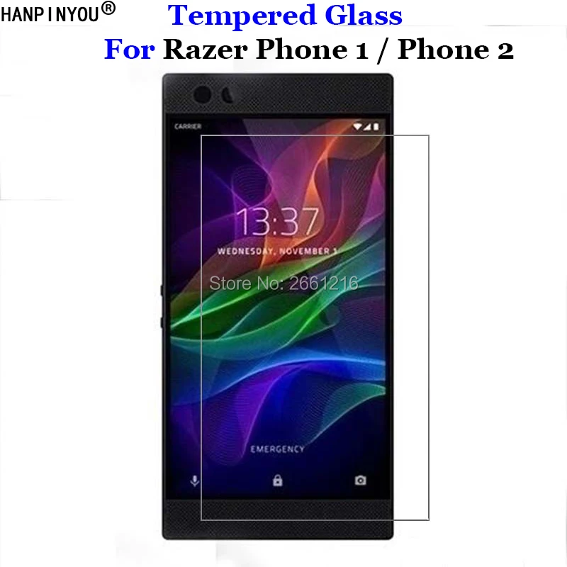 

For Razer Phone 1 5.7" Tempered Glass 9H 2.5D Premium Screen Protector Film For Razer Phone 2 5.72"