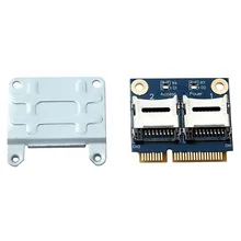 Мини PCIE карта адаптер PCI-e mpci-e для двойной TF SDHC SDXC адаптер считывателя PCI-E для карты TF Поддержка Windows 7/Vista/XP Mac OS