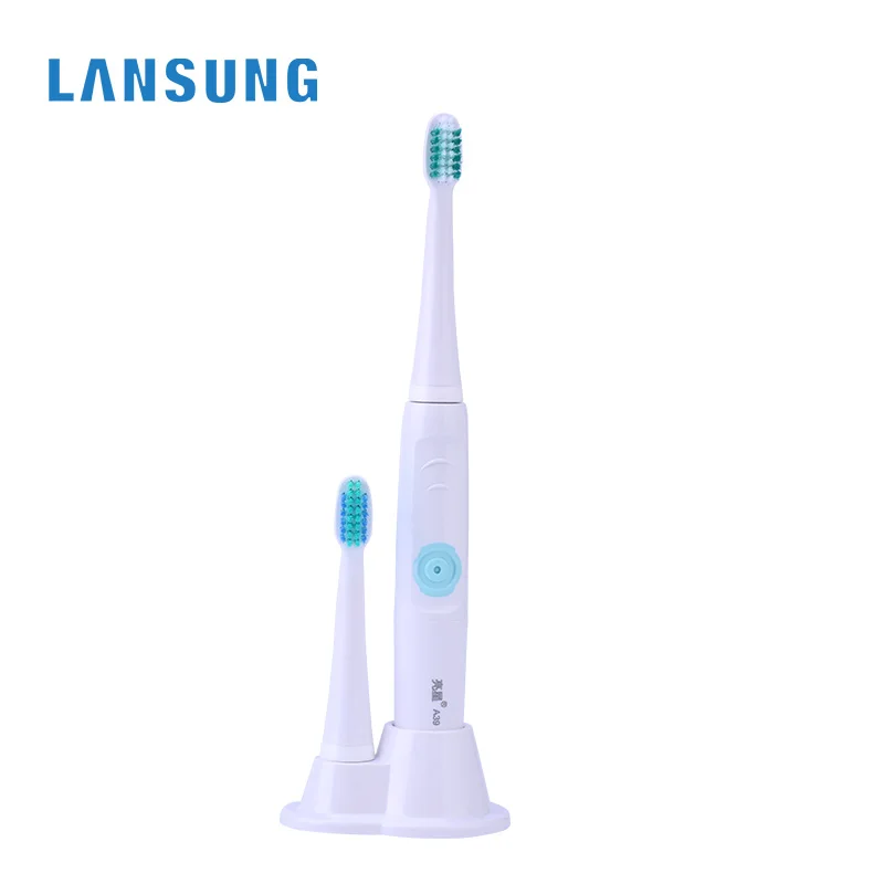 

Battery Operated IPX7 Waterproof Ultrasonic Vibrating Sonic Electric Toothbrush 2 Pcs Replaceable Brush Head Tooth Brushes Baby