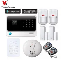 YobangSecurity Touch Screen G90B WiFi GSM Home Alarm With Camera IOS Android APP Control Wireless Relay 4CH PIR Motion Detector