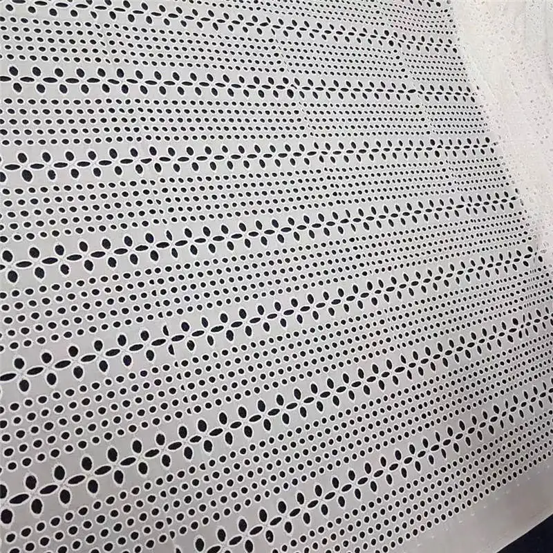 

100% Cotton Swiss Voile African Lace Fabrics With hole High Quality African Swiss Voile Lace In Switzerland Fabric for women -L5