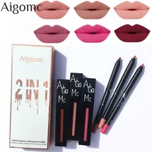Бренд жидкая матовая губная помада комплект губная помада карандаш для губ макияж прочный водостойкий матовый карандаш блеск для губ красный есть косметика для губ