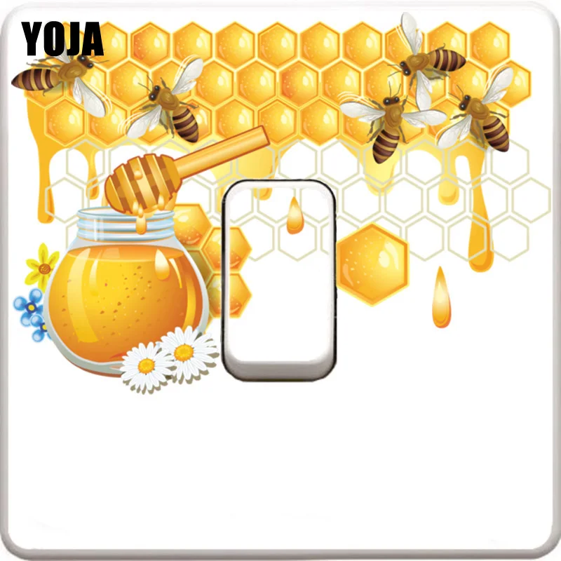 

YOJA Kids Room Decor Honey And Bees Wall Sticker PVC Colored Switch Decal 12ss0080