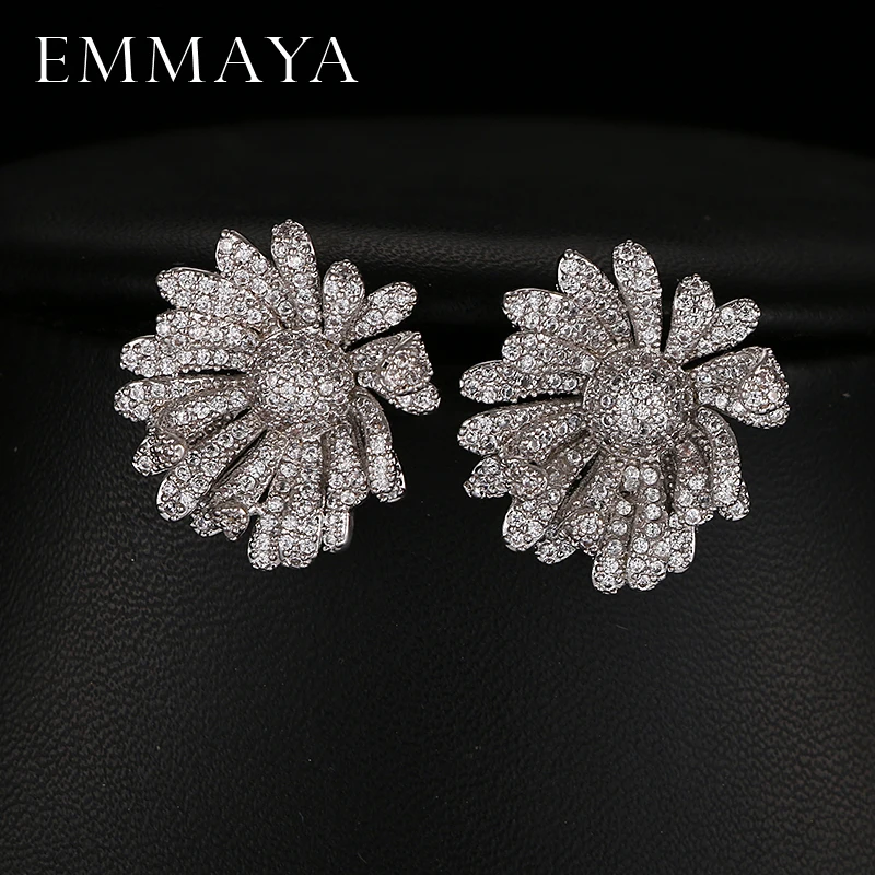 Emmaya AAA австрийский кристалл проложили милые геометрические циркониевые серьги абсолютно дизайн модные ювелирные изделия для леди