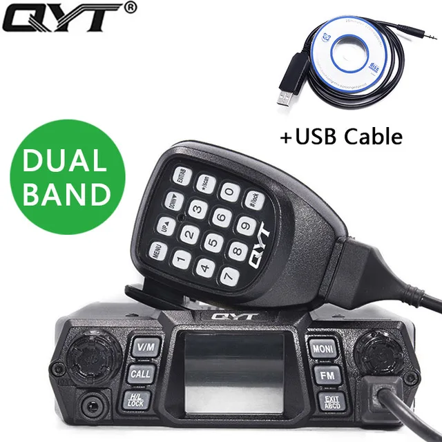 QYT KT-980 PLUS высокой мощности 75 Вт(VHF)/55 Вт(UHF) двухдиапазонный четырехъядерный резервный база мобильного радио KT-980Plus автомобиля радио HAM KT980PLUS