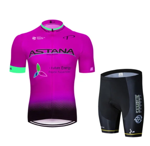 Pro Team Zomer ASTANA Wielertrui набор Ropa Ciclismo Hombre Kleding 12D Bib Broek Ademend Fietsen наборы Fiets Maillot - Цвет: Pic Color