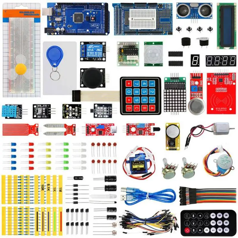 

RFID Mega 2560 Super Starter Kit Development Board Set Servo Motor Modules Sensors Parts EU Plug
