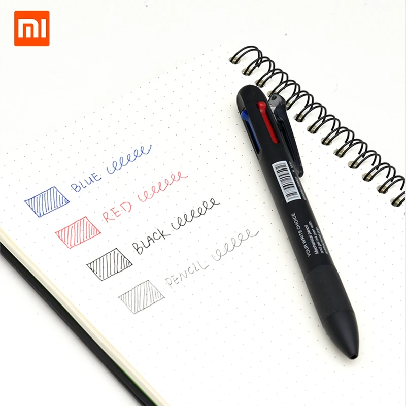 

Xiaomi KACO Module 4 In 1 Multifunction Pens 0.5mm Black Blue Red Refill Gel Pen Mechanical Pencil ink Office School For student