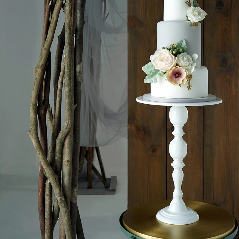  SWEETGO High feet cake stand candle holder 8/10/12 inch white wedding cake table decorating party s