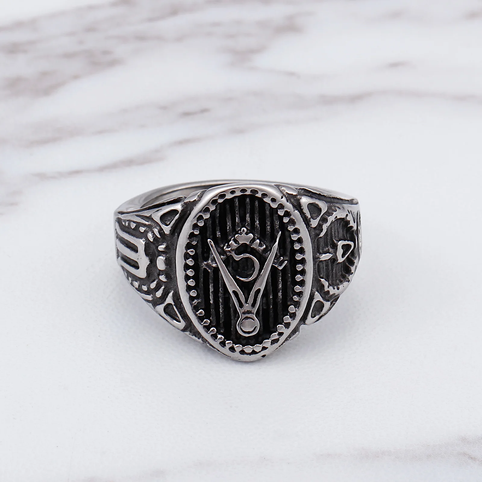 Очаровательные модные Freemasons Для мужчин 316L Титан Нержавеющая сталь Chic sivlery Цвет
