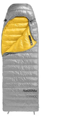 Naturehike CW400 конверт Тип белый гусиный пух спальный мешок зимний теплый спальный мешок s палатка портативный одеяло коврик NH18C400-D - Цвет: 750FP Gray L