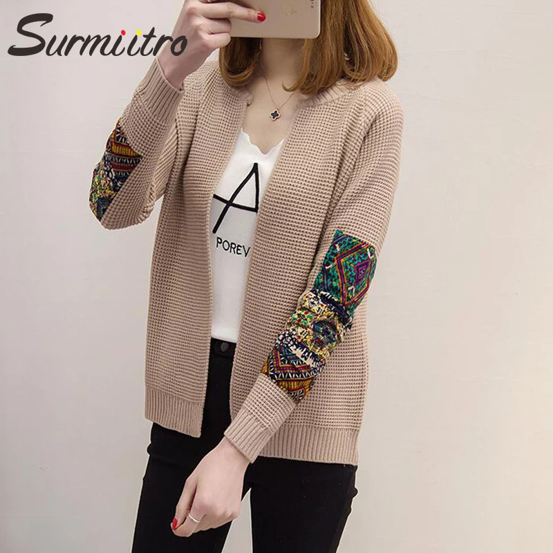 

Surmiitro Knitted Cardigan Female 2019 Autumn Winter Fashion Korean Ladies Long Sleeve Sweater Women Tricot Coat Jacket