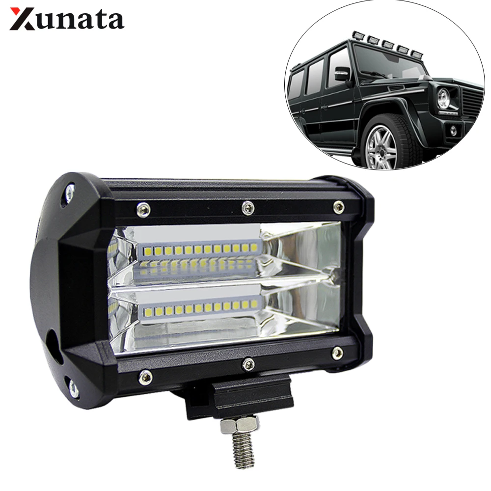 

1/2/4PCS 5inch 72W LED Work Light IP67 Waterproof Truck Off Road LED Spotlight 24LED Universal Car light for ATV UAZ SUV Tractor
