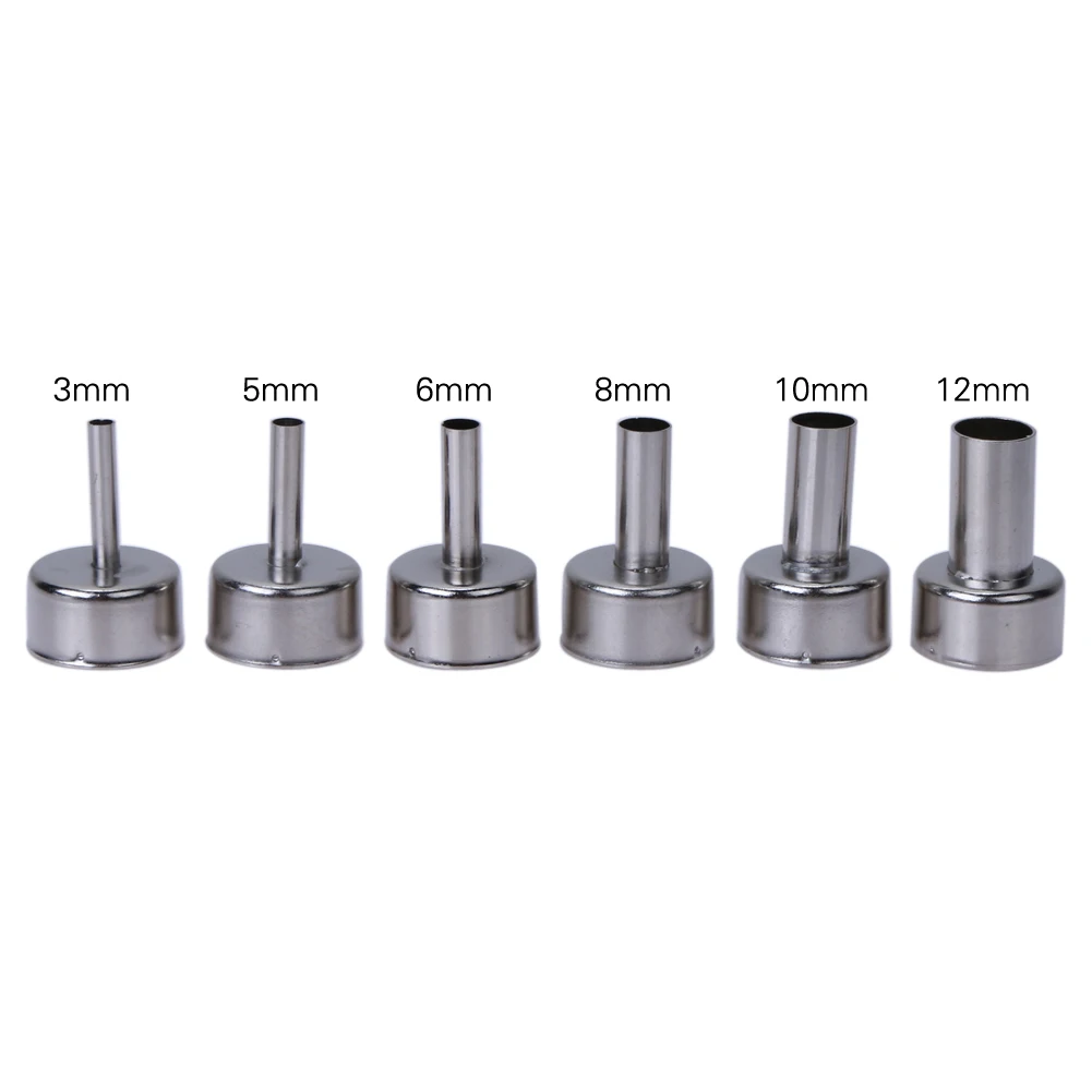 

6 pcs 22mm Universal Nozzles Soldering station Hot Air Stations Gun Welding Nozzles for 858A 858D Accessories Welding Nozzles